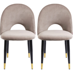 Chair Iris Velvet Taupe (2/Set)