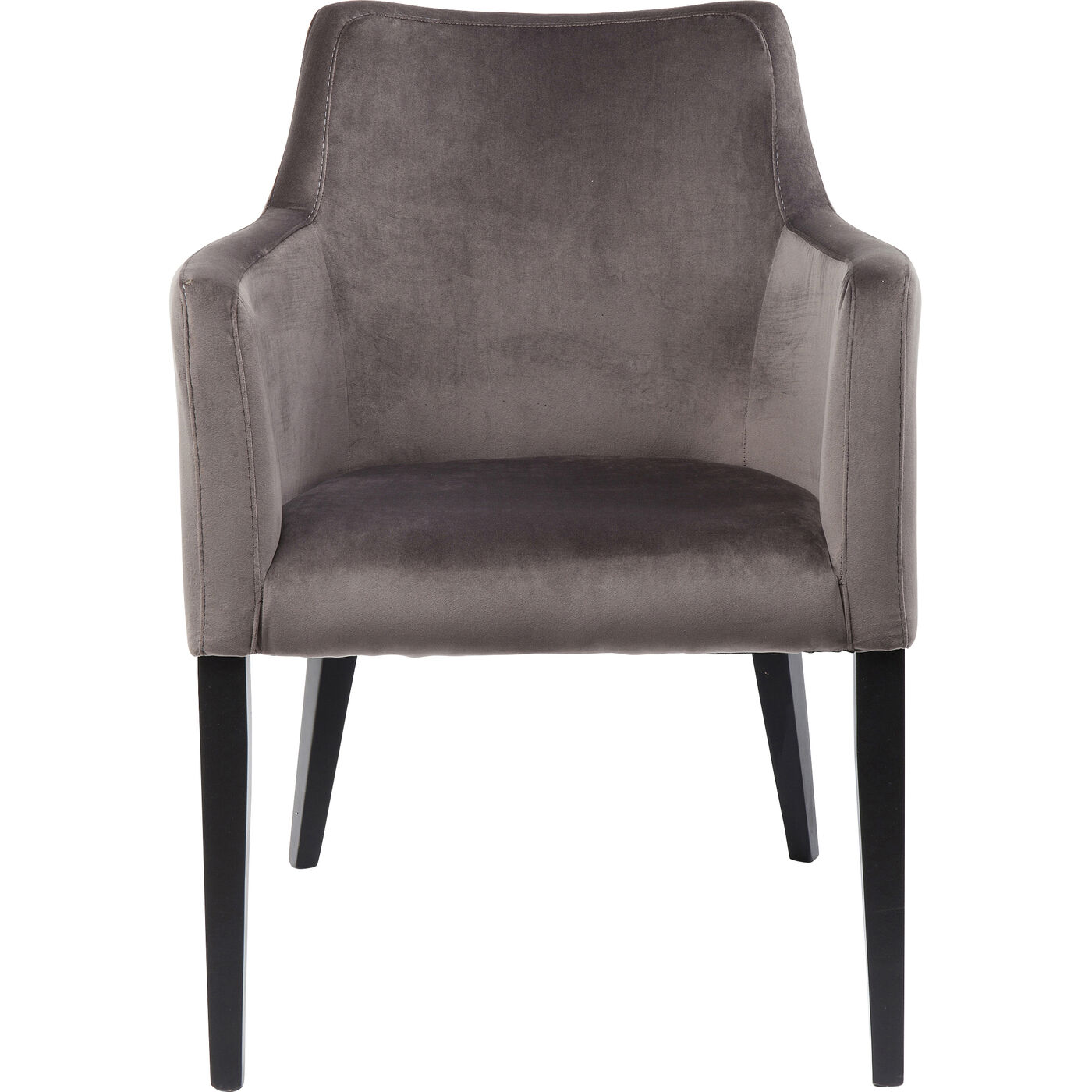 Chair with Armrest Black Mode Velvet Grey
