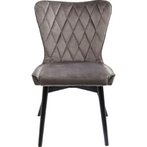 Chair Black Marshall Velvet Grey