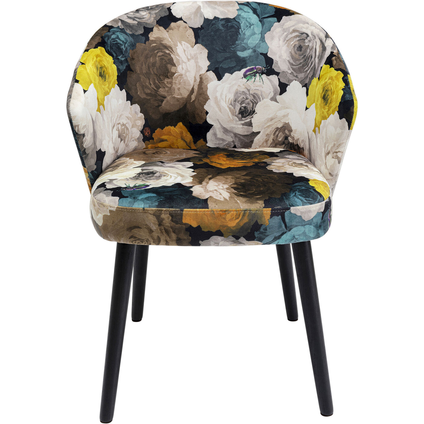 Chair with Armrest Peony Flower Yellow