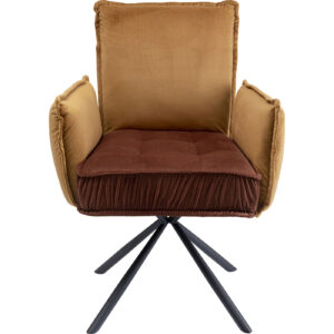 Swivel Chair with Armrest Chelsea Brown