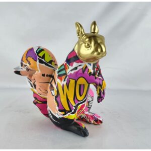Deco Figurine Graffiti Squirrel 22cm